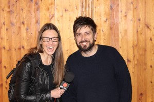Pau Vallvé i Helle Kettner abans de l'entrevista i el road trip cap a Tarragona